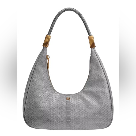 Donna Karan Quogue Skipper Snake Small Leather Shoulder Bag - Picture 1 of 11